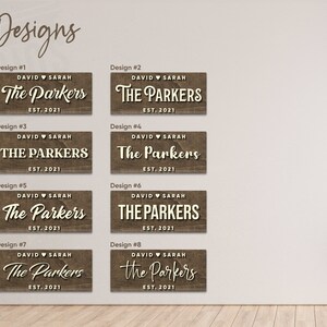 Custom Wedding Gift Last Name Sign Custom Wood Sign Established Sign Wedding Sign Family Name Sign Newlywed Present for Wedding image 7