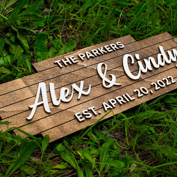 Personalized Wooden Name Sign, Unique Christmas Gift for Family, Custom Home Decor, Perfect New Years Present, Customizable Wood Plaque