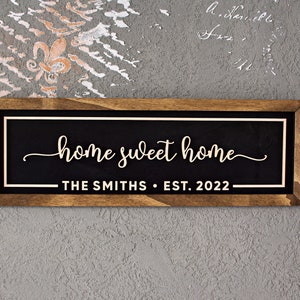 Bauernhaus-Dekor Wohnzimmer, rustikale Bauernhaus-Wand-Dekor, Eingangsbereich-Wand-Dekor, Schilder für Zuhause, Home Sweet Home Holzschild, gerahmte Holzschilder