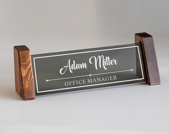 Name Plate for Desk, Executive Personalized Office Decor, Gifts for Dad, Teacher Gifts personalized, Office Sign, New Job Gift, Desk Sign