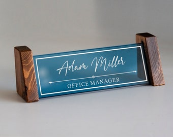 Custom Desk Name Sign, Personalized Office Name Plate for Desk, Graduation Gift, Desk Plaque, Office Decor, New Job Gift, Promotion Gift