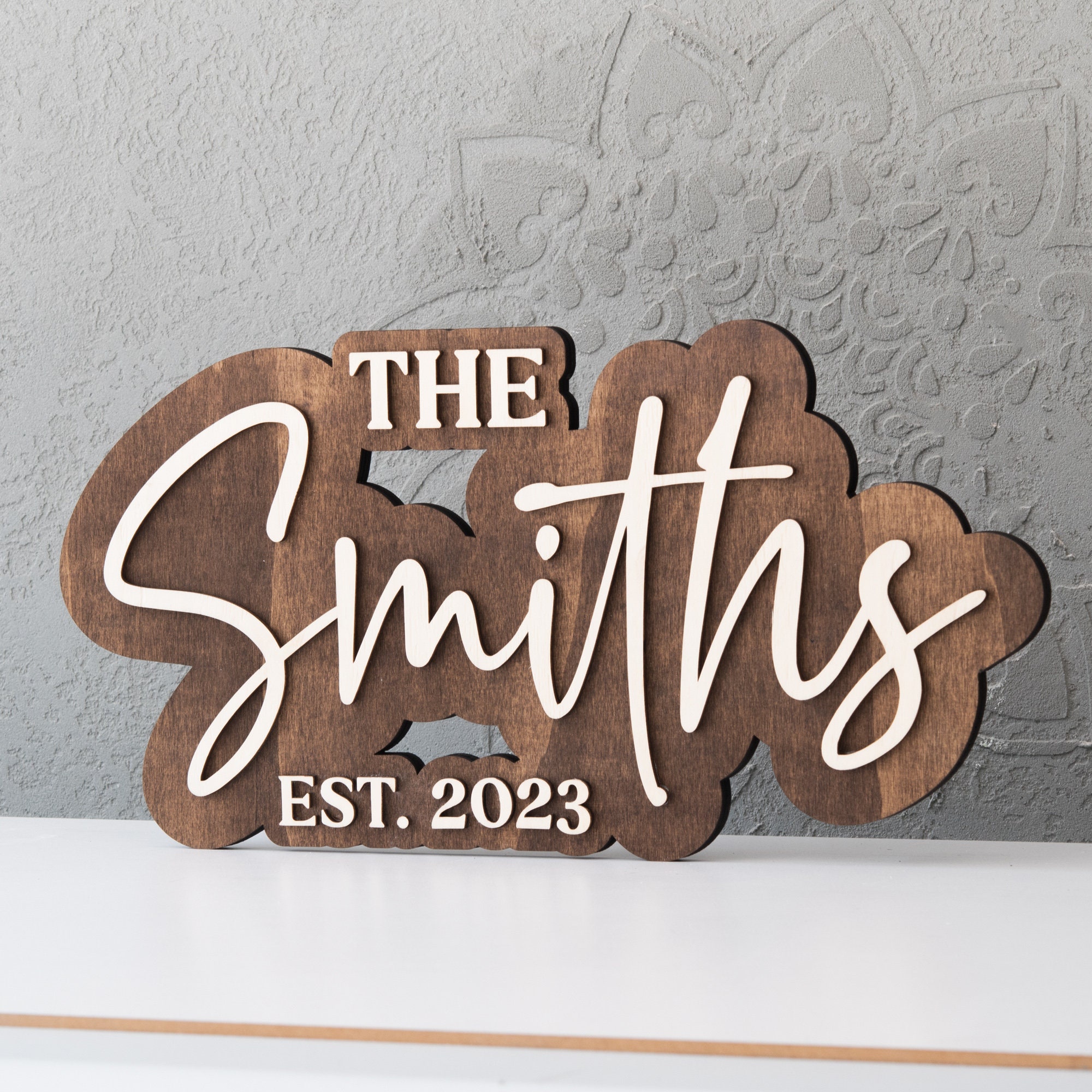 Wooden Cut Out Family Name Sign, Personalized Wedding Backdrop Pallet ...