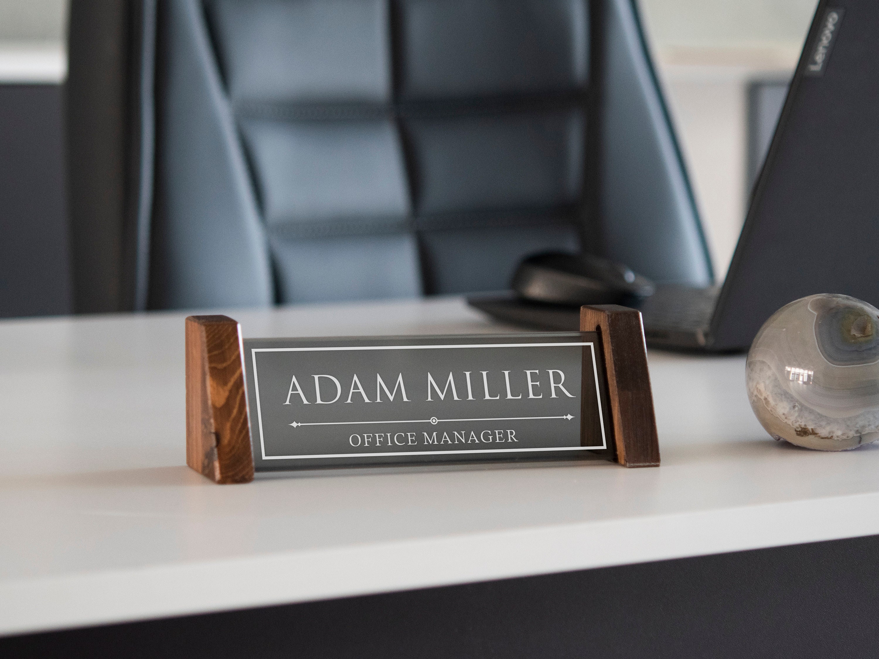 Name Plate for Desk, Executive Personalized Office Decor, Gifts for Da –  Artswave