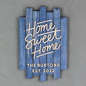 Personalisiertes Holzschild, Home Sweet Home Palettenschild, Einweihungsparty Geschenk, Makler Abschlussgeschenk
