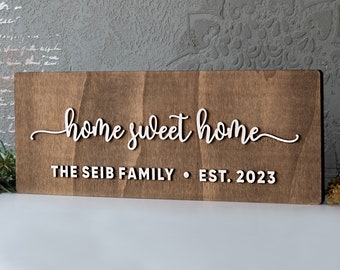 Home Sweet Home Sign, Our first home Sign, New Home Sign, Housewarming Gift, Personalized Home Decor, Wood Signs, Rustic Signs, Wall Decor