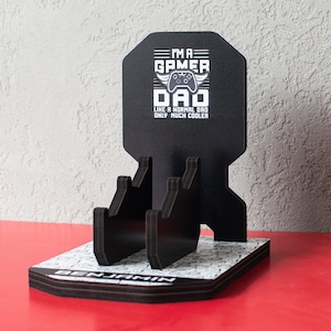 Birthday Gift for Gamer Dads, Personalized Headphone and Controller Stand, Controller Holder, Gamer Gifts for Men, Gaming Accessory image 9