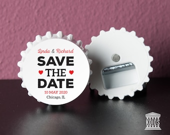 Magnet Bottle Opener, Save The Date Magnet, Custom Save The Date, Wedding Save The Date, Wedding Magnet, Save The Date , Wedding Magnet