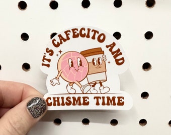 Cafecito Chisme Sticker | Chisme | Waterproof Sticker | Water Resistant Sticker | Hydro Flask | Yeti | Personalized | Gift | Stickers
