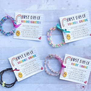 Back To School Bead Bracelet | Kindergarten | Bracelet Set | Mommy and Me | Daddy and Me | Matching Bracelets | Bracelets | Bead Bracelets