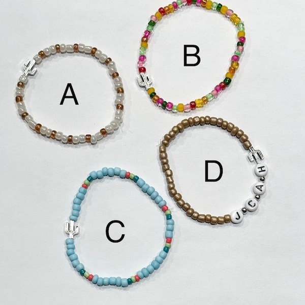Cactus Bracelet | Bead Bracelet | Arizona | Texas | Prickly Pear | Saguaro | Bead Bracelet | Love | Bracelets | Gift for Her | Mom Gift