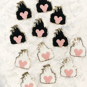Adhesive Patch | Iron On Patch | Mickey Mouse Patch | Minnie Patch | Disney Patch | Disney Sticker Patch | Castle Patch | Chenille Patch