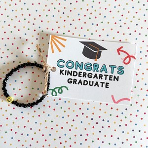 Kindergarten Bracelet | Kindergarten Graduation | Graduate Bracelet | Smiley Bracelet | Bead Bracelet | Smile | Grad | School Graduation