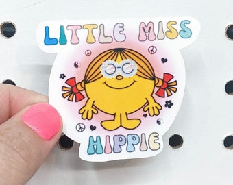 Little Miss Hippie Sticker | Hippie | Waterproof Sticker | Water Resistant Sticker | Hydro Flask | Yeti | Personalized | Gift | Stickers