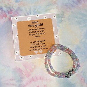 Back To School Bead Bracelet | Kindergarten | Bracelet Set | Mommy and Me | Daddy and Me | Matching Bracelets | Bracelets | Bead Bracelets