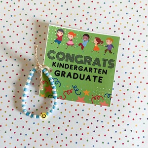 Kindergarten Bracelet | Kindergarten Graduation | Graduate Bracelet | Smiley Bracelet | Bead Bracelet | Smile | Grad | School Graduation