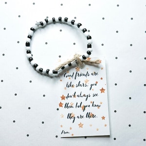 Star Bracelet | Friendship Bracelet | Friend Gift | Friendship Card | Bead Bracelet | Good Friends Are Like Stars | Bestie | Best Friend