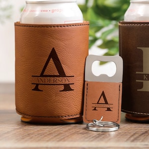 Horween Leather Can and Bottle Coolers - Made to Order – Custom Leather and  Pen