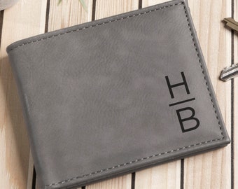 Flap ID Bifold Wallet, RFID Protection Wallet, Custom Monogrammed Wallet, Men's Wallets, Groomsman Wallet, Men's Custom Wallet, Wedding Gift