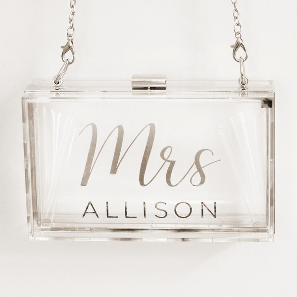 Acrylic Bridal Clutch, Personalized Clutch, Personalized Purse, Bridesmaid Clutch, Acrylic Bag, Bridal Clutch Purse, Acrylic Box Clutch Bag