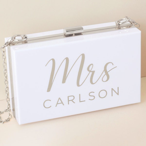 Acrylic Bridal Clutch, Personalized Clutch, Personalized Purse, Bridesmaid Clutch, Acrylic Bag, Bridal Clutch Purse, Acrylic Box Clutch Bag