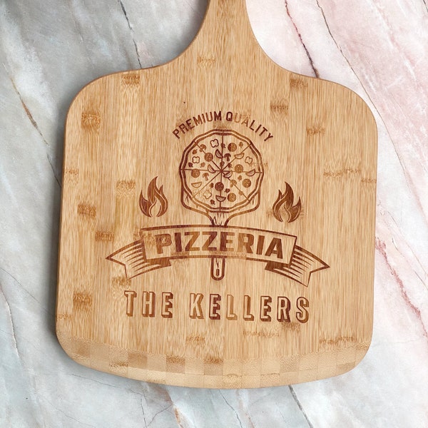 Personalized Pizza Peel, Engraved Pizza Paddle, Custom Pizza Board, Pizza Paddle For Wedding Gift, Pizza Server Board, Bamboo Pizza Board