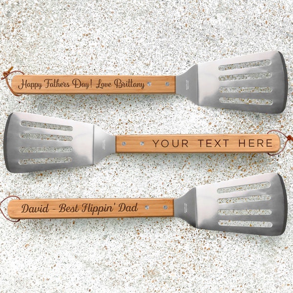 Personalized Spatula, BBQ Spatula, Grill Spatula, Grilling Spatula, Bamboo Spatula, Engraved Spatula, Dad BBQ Spatula, Bottle Opener Spatula