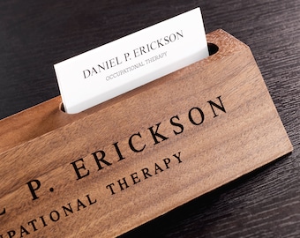 Desk Name Plate, Custom Name Sign, Personalized Wood Desk Name, Customized Walnut Desk Name, Executive Personalized Desk Name Plate