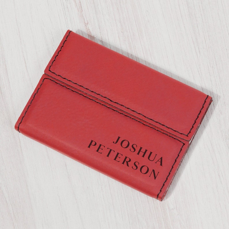 Custom Engraved Business Card Case Personalized Business Card Etsy