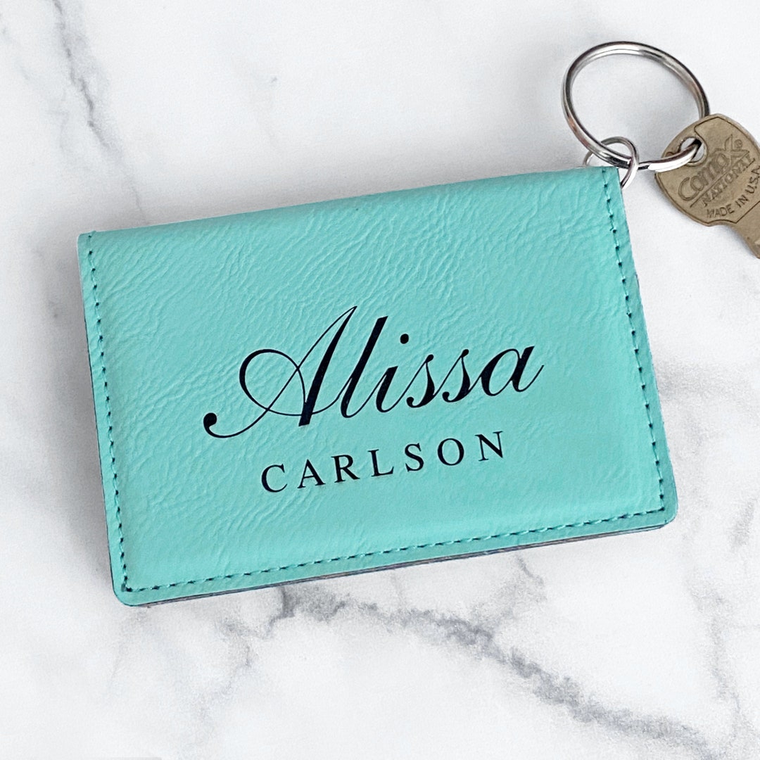 Personalized Keychain Wallet, Custom Keychain ID Wallet, Small Women's