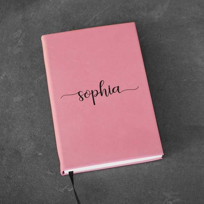 Personalized Journal Diary Pink Custom Lined Journal Travel Etsy