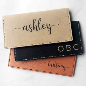 Personalized Checkbook Covers, Checkbook Holder, Checkbook Wallet, Leather Checkbook, Checkbook Case, Custom Engraved Checkbook