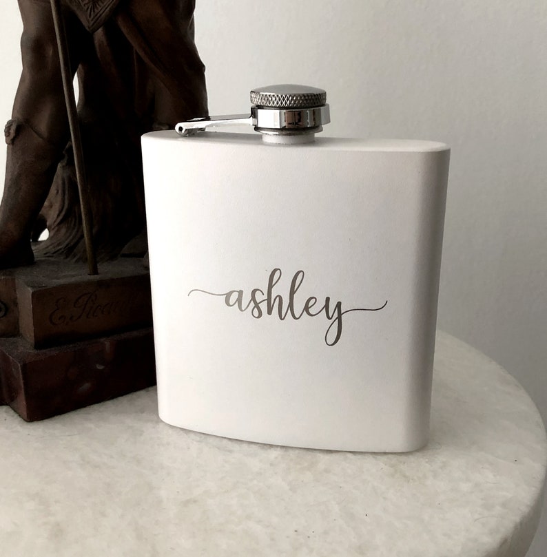 Personalized Bridesmaid Flask Flask for Women Custom Bridal Etsy