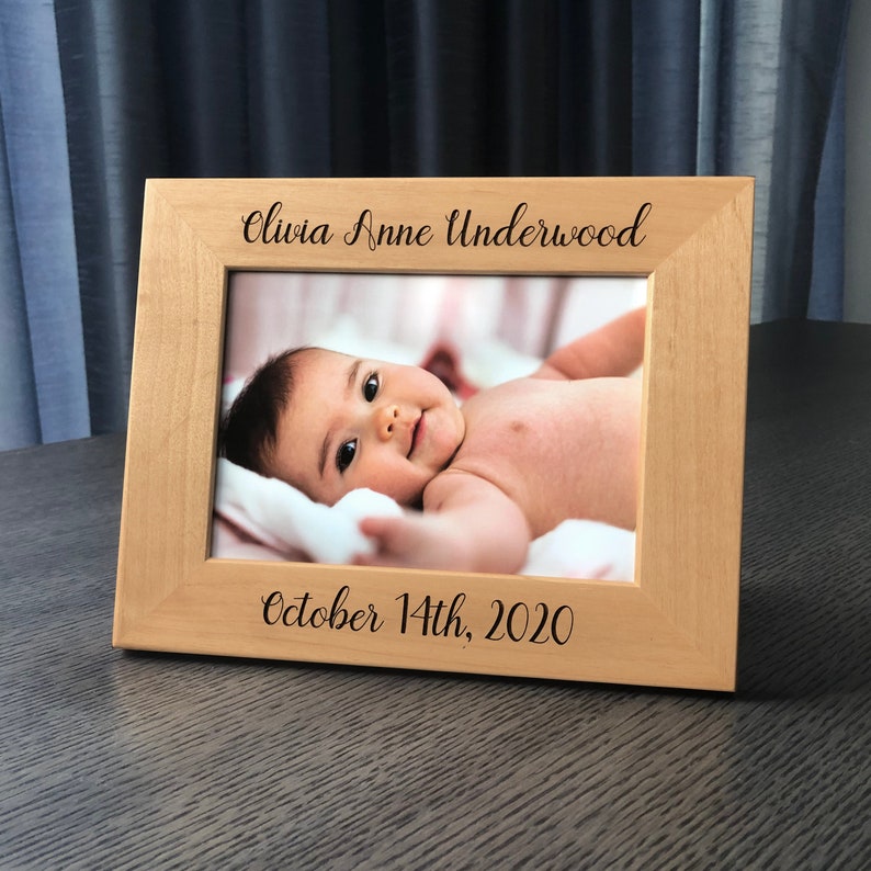 Custom Baby Wood Picture Frame Personalized Picture Frame Etsy