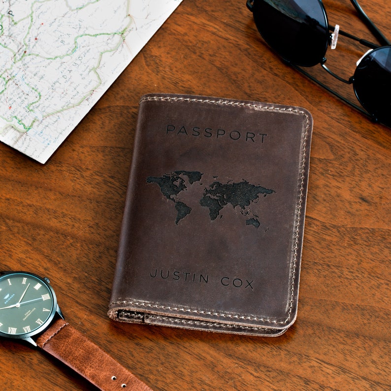 Genuine Crazy Horse Leather Passport Cover Custom Passport Etsy