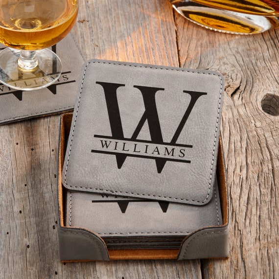 Initial drink coasters online