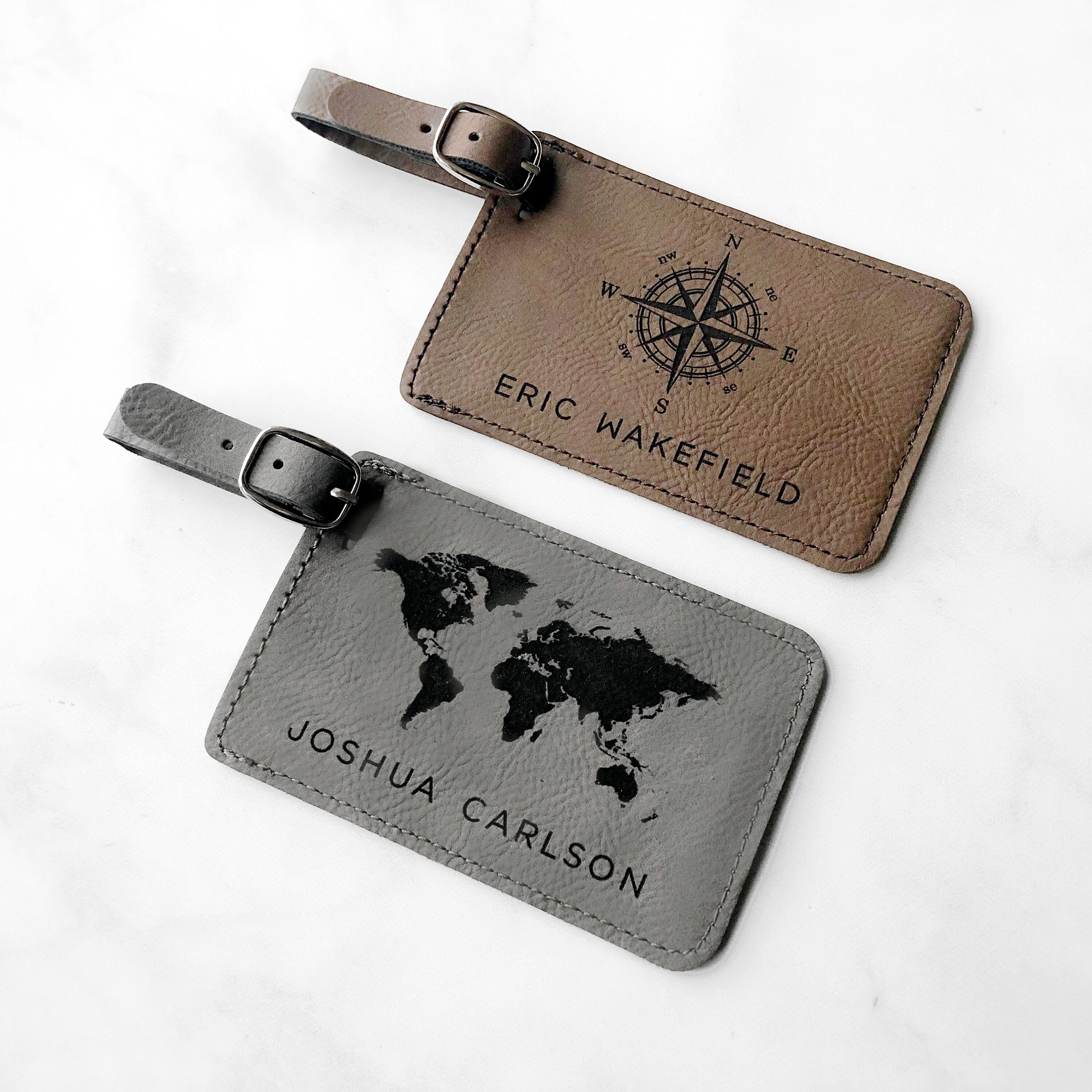 Custom Luggage Tag Engraved Luggage Tag Leather Tag Etsy