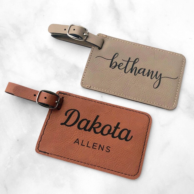 Custom Luggage Tag Engraved Luggage Tag Leather Tag Etsy
