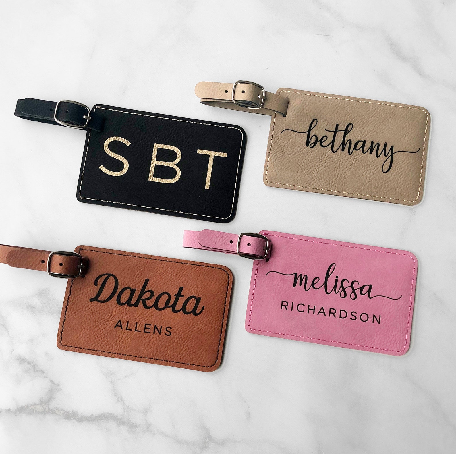 Custom Luggage Tag Engraved Luggage Tag Leather Tag Etsy
