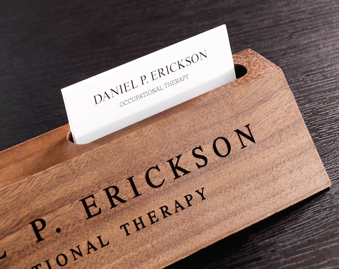 Engraved Dad Gift Desk Name Plate, Custom Name Sign, Personalized Wood Desk Name, Customized Walnut Desk Name, Executive Personalized Desk