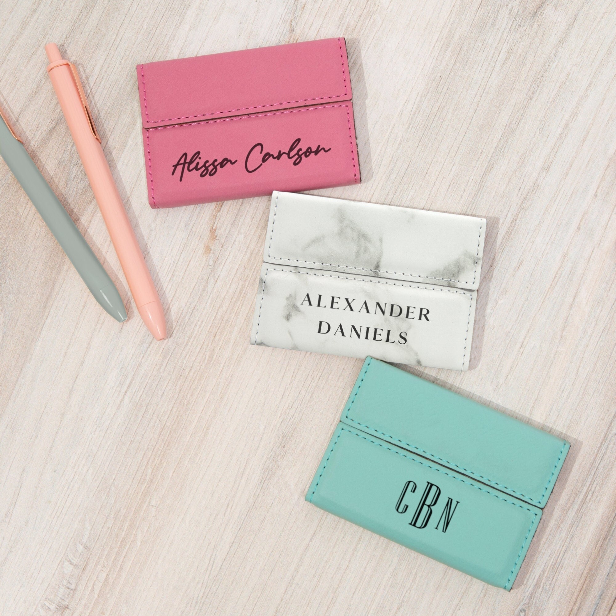 Custom Engraved Business Card Case Personalized Business Card Etsy