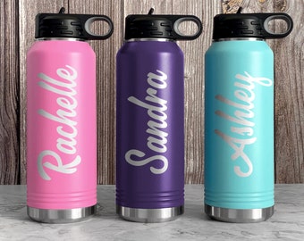 Personalized Water Bottles for Busy Moms, Easy Carry Water Bottle, Water Bottle with Lid and Built-In Straw, Customizable Mother's Day Gift