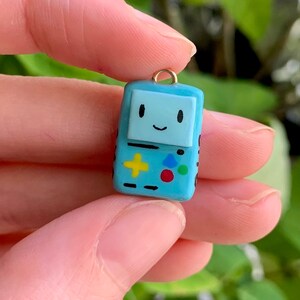 Adventure Time BMO Zipper Charm, Cartoon Network Fan Gift Idea, Polymer ...