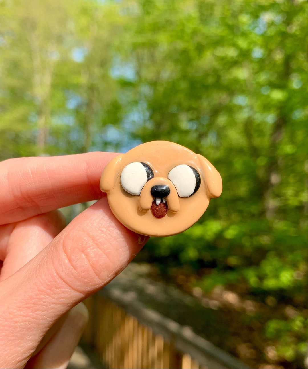 Adventure Time Pin, Jake the Dog Handmade Polymer Clay Broach, Cartoon ...