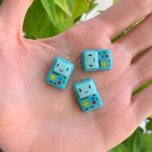 Adventure Time BMO Zipper Charm, Cartoon Network Fan Gift Idea, Polymer ...