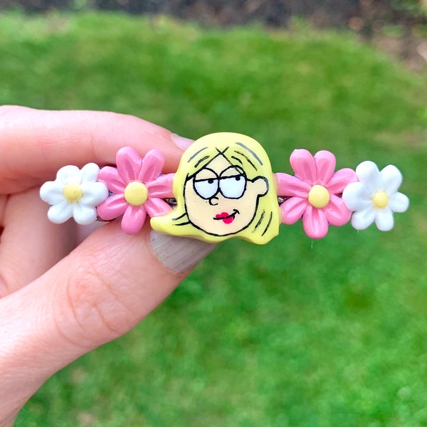 Lizzie McGuire hair barrette, nostalgic girly cartoon y2k accessories, retro throwback Tv show, unique millennial fashion clip