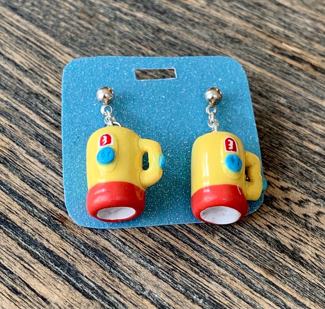 Nostalgic Flashlight Toy Earrings Handmade Polymer Clay Retro Etsy