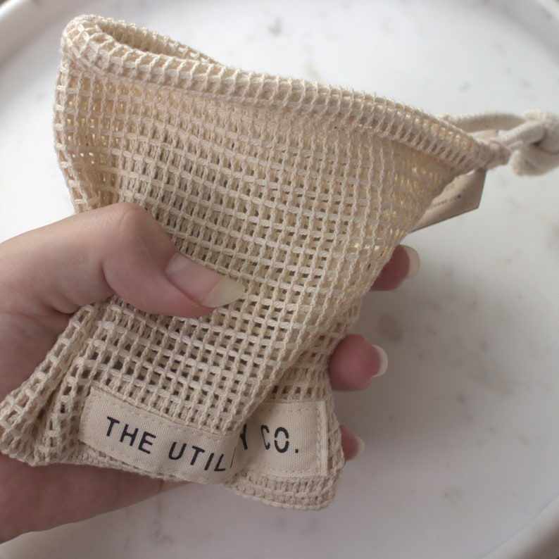 Cotton Soap Bag 100% Cotton Soap Saver Handmade in Melbourne image 4