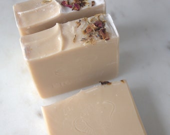 Aphrodite Soap | Handmade Floral Soap with Australian Pink Clay | Cold Process Australian Made Soap with Essential Oils