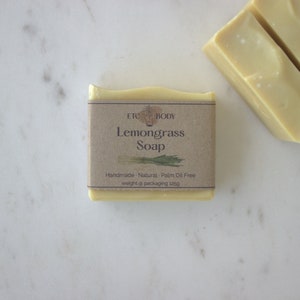 Lemongrass Soap Handmade & Natural Soap Australian Made Vegan Soap Essential Oil Zero Waste Soap image 7
