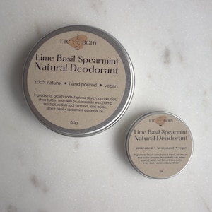 Deodorant Paste Natural Vegan Deodorant Handmade in Australia Aluminium Free Deodorant Zero Waste Deodorant image 3